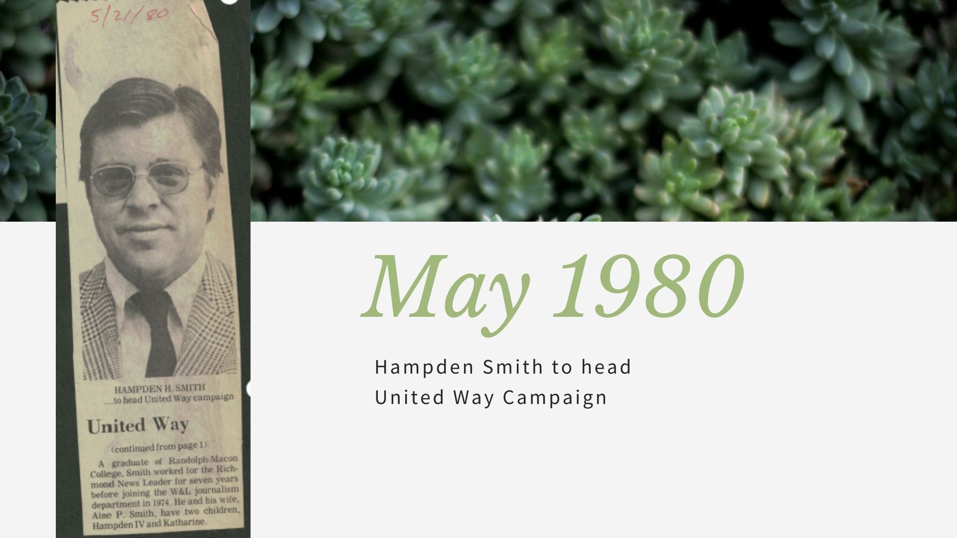 Hampton Smith to lead Campaign 1980