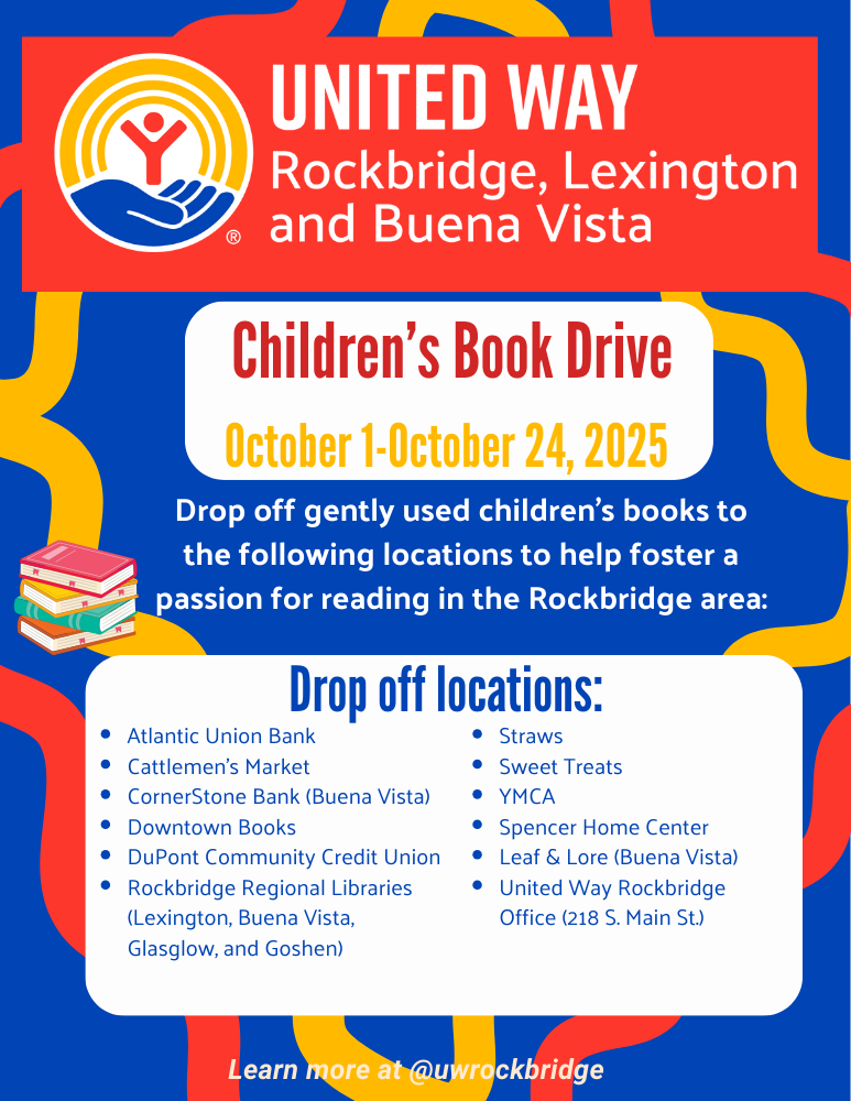 2025 Children's Book Drive | United Way of Rockbridge, Lexington ...